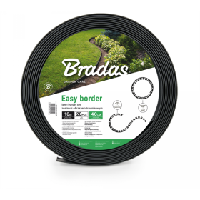 BRADAS Sada obruby trávníku EASY BORDER, 40 mm, tmavý grafit, 20 kolíků