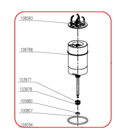 MEDAS TDS 1200A - INOX, motor včetně ucpávky (sada)