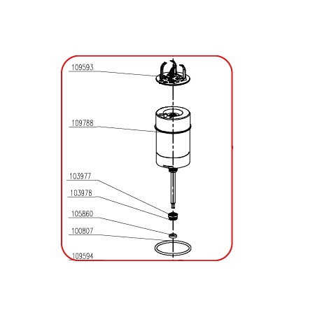 MEDAS TDS 1200A - INOX, motor včetně ucpávky (sada)