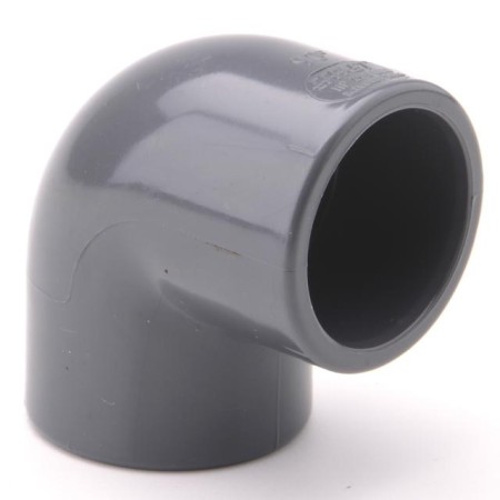 AQUAPLASTIK PVC-UH Koleno 90° na lepení 40 mm PN16